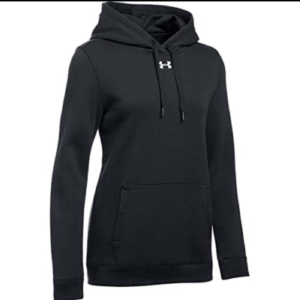 Under Armour Women's Hustle Hoodie Black | White LG - Picture 3 of 12